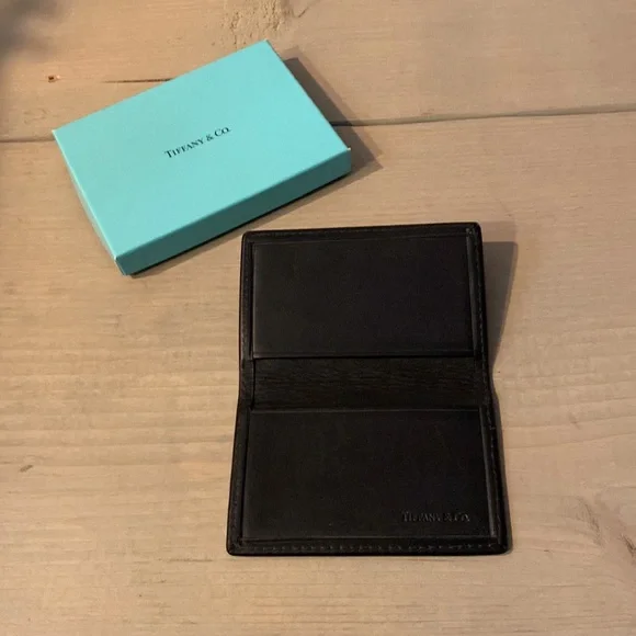 Tiffany & Co. Black Leather Card Holder - Picture 3 of 6
